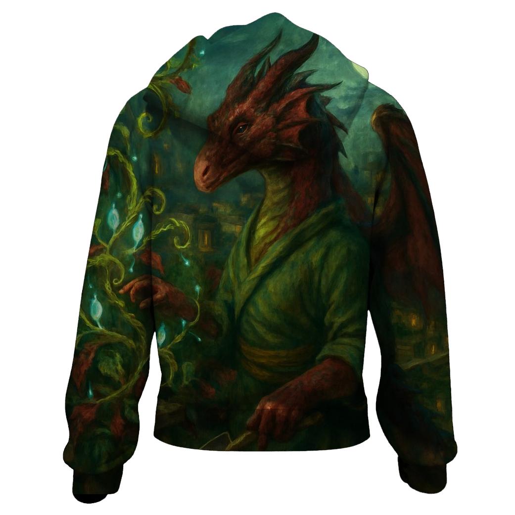 Skyline Botanist Dragon graphic hoodies