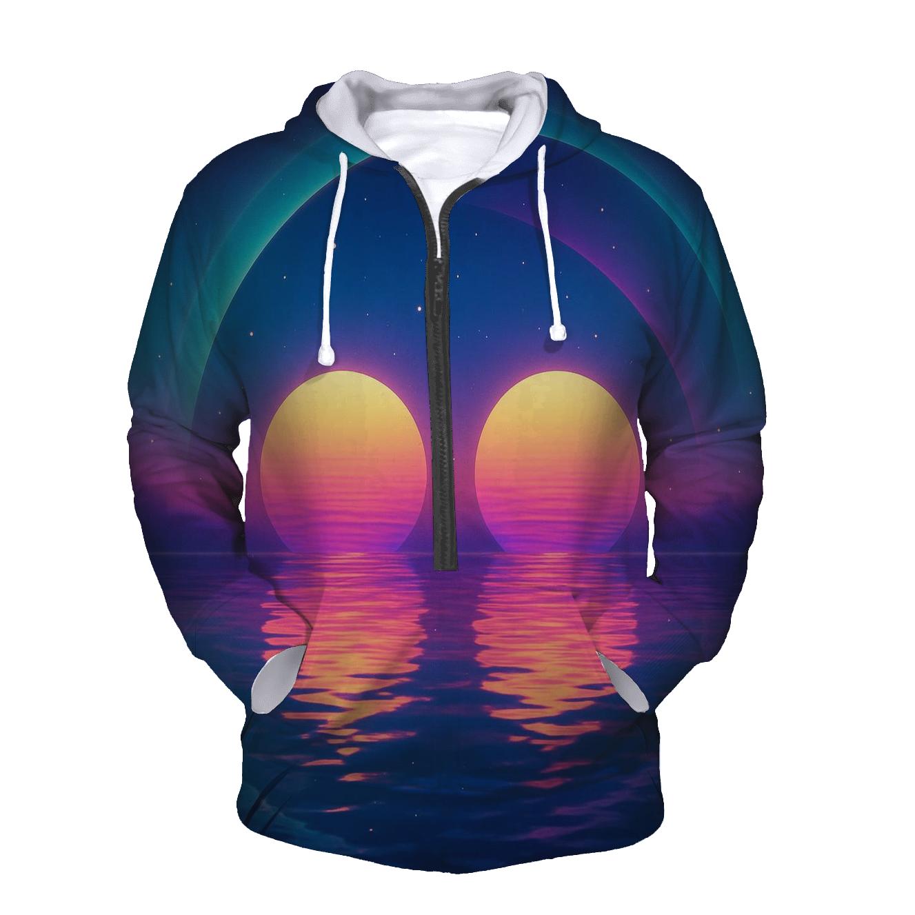 Twin Suns Reflection graphic hoodies