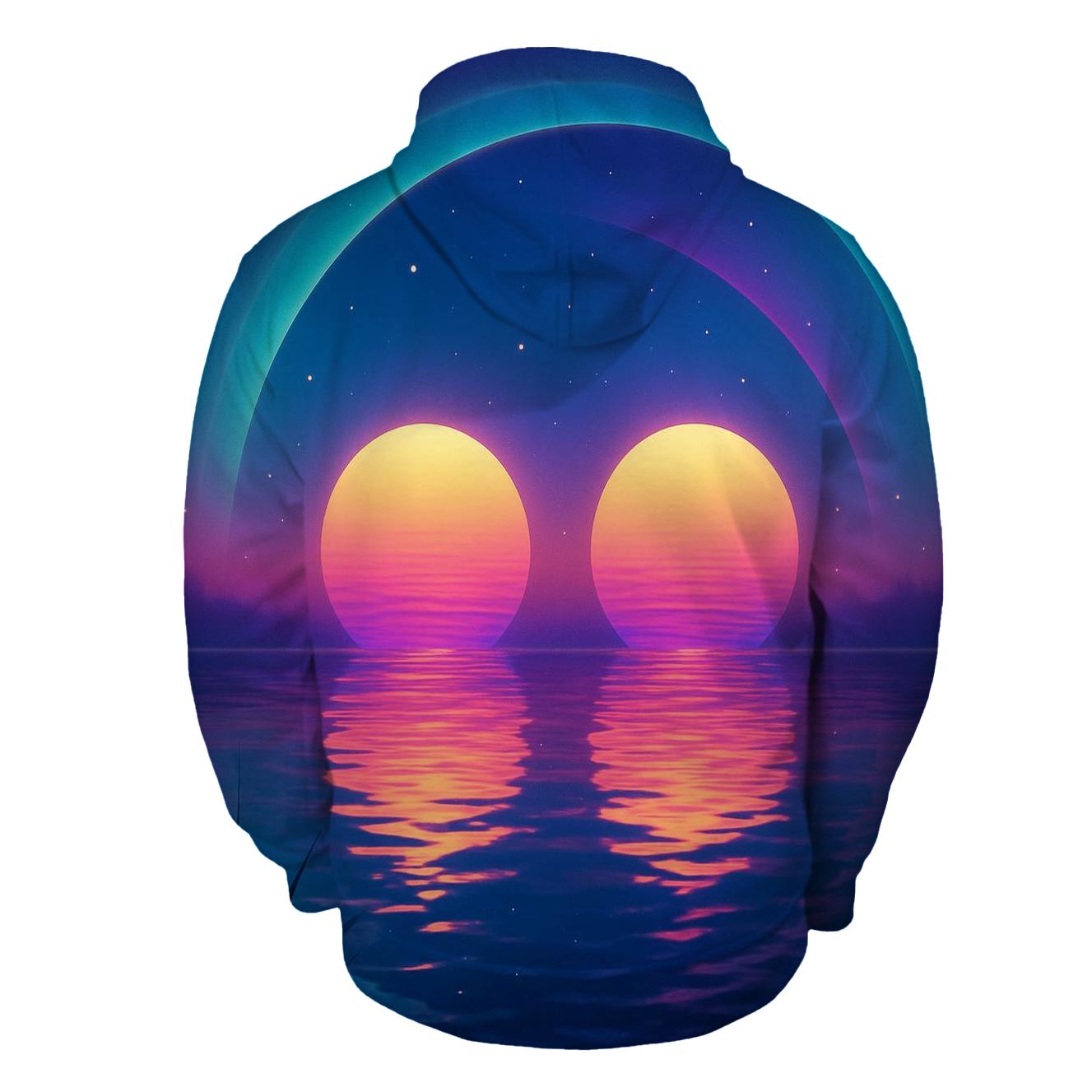 Twin Suns Reflection graphic hoodies