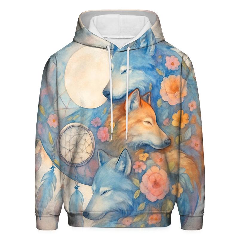Lunar Dreamcatcher Wolf premium hoodies