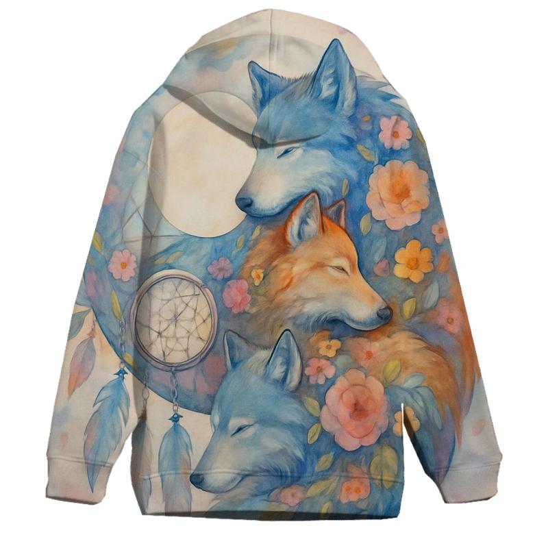Lunar Dreamcatcher Wolf premium hoodies