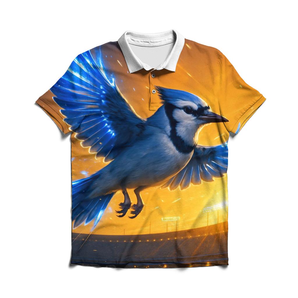Blue Jay Over Stadium designer slim fit polos