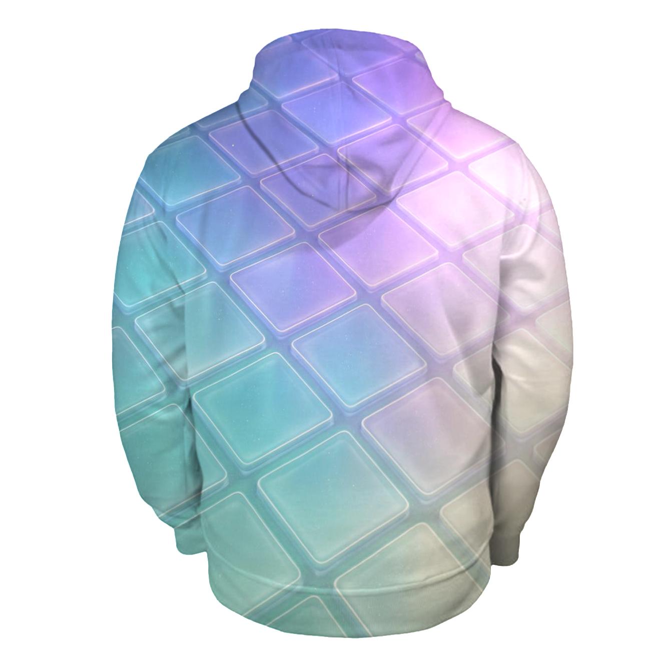 Iridescent Grid Meadow lightweight hoodies