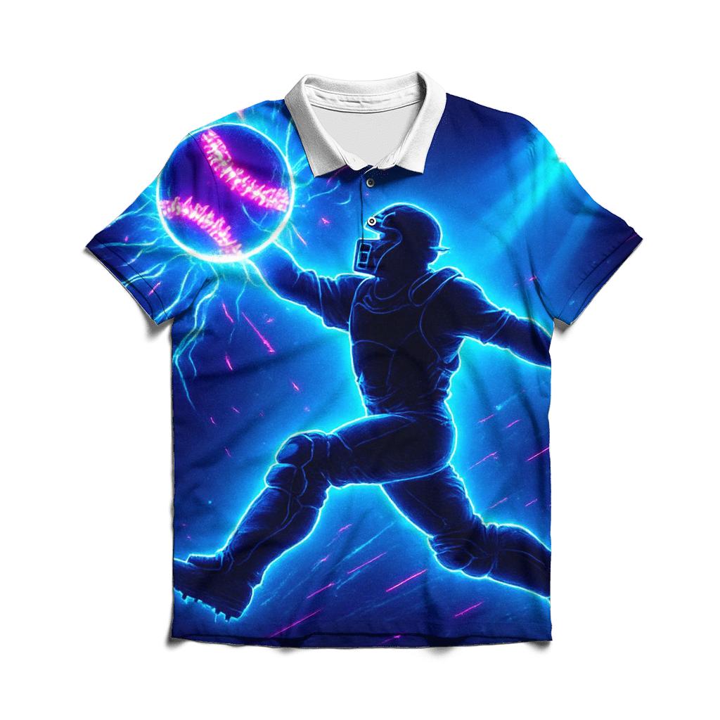 Electric Catch With Blue Jays Energy premium cotton polo shirts