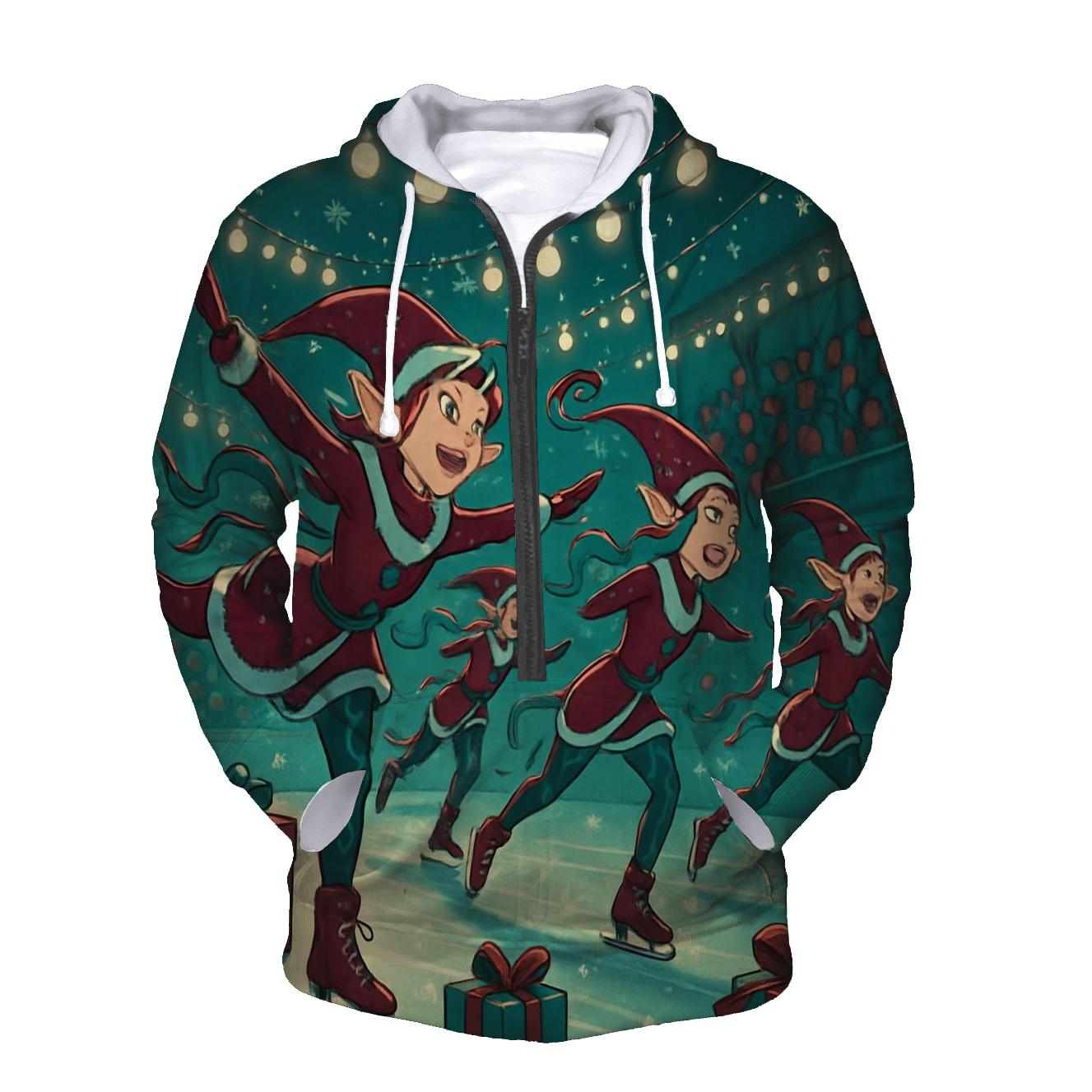 Elf Skate Parade printed hoodies