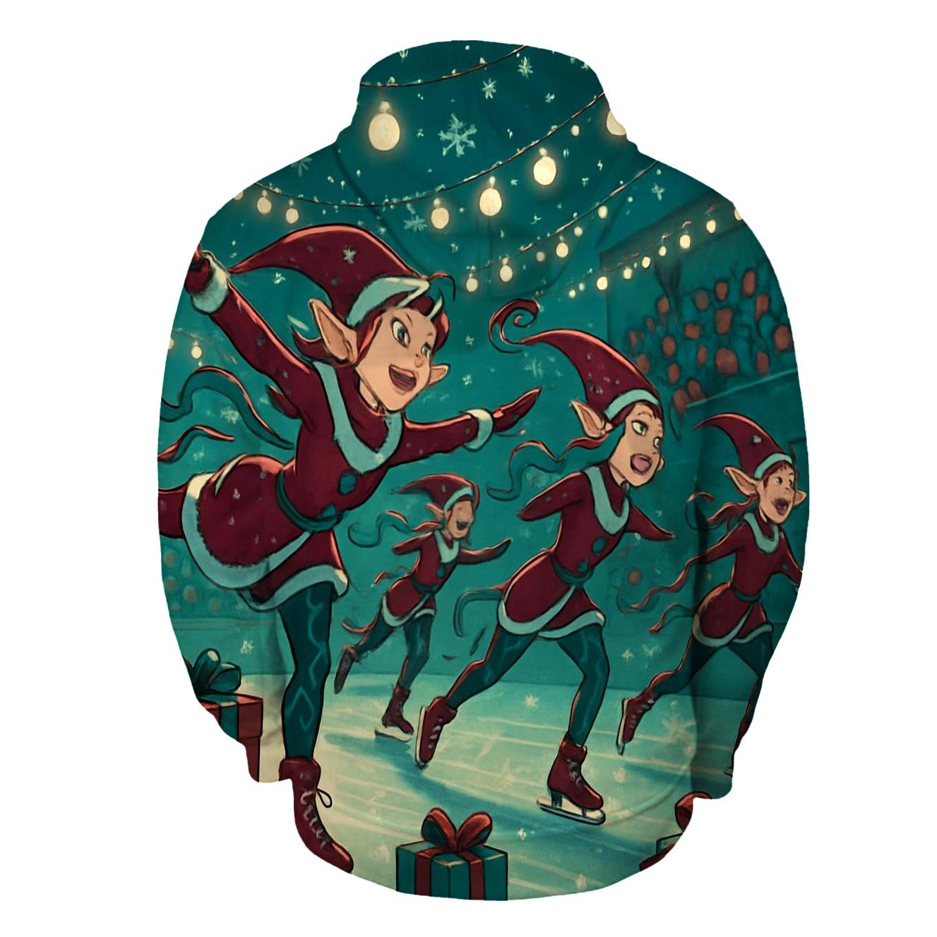 Elf Skate Parade printed hoodies