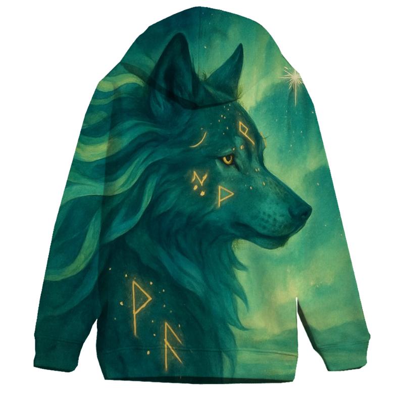 Aurora Shaman Wolf lightweight hoodies