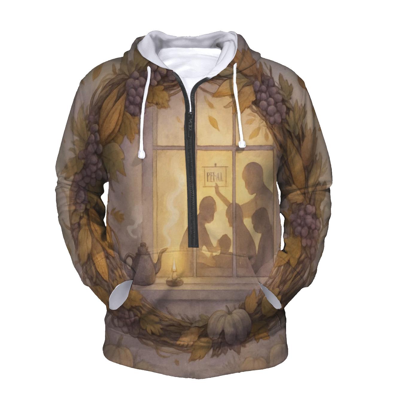 Gratitude Wreath Window hoodie designs