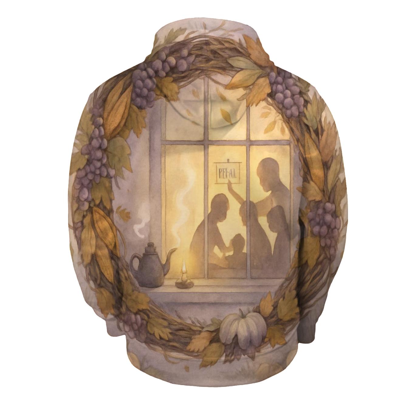 Gratitude Wreath Window hoodie designs