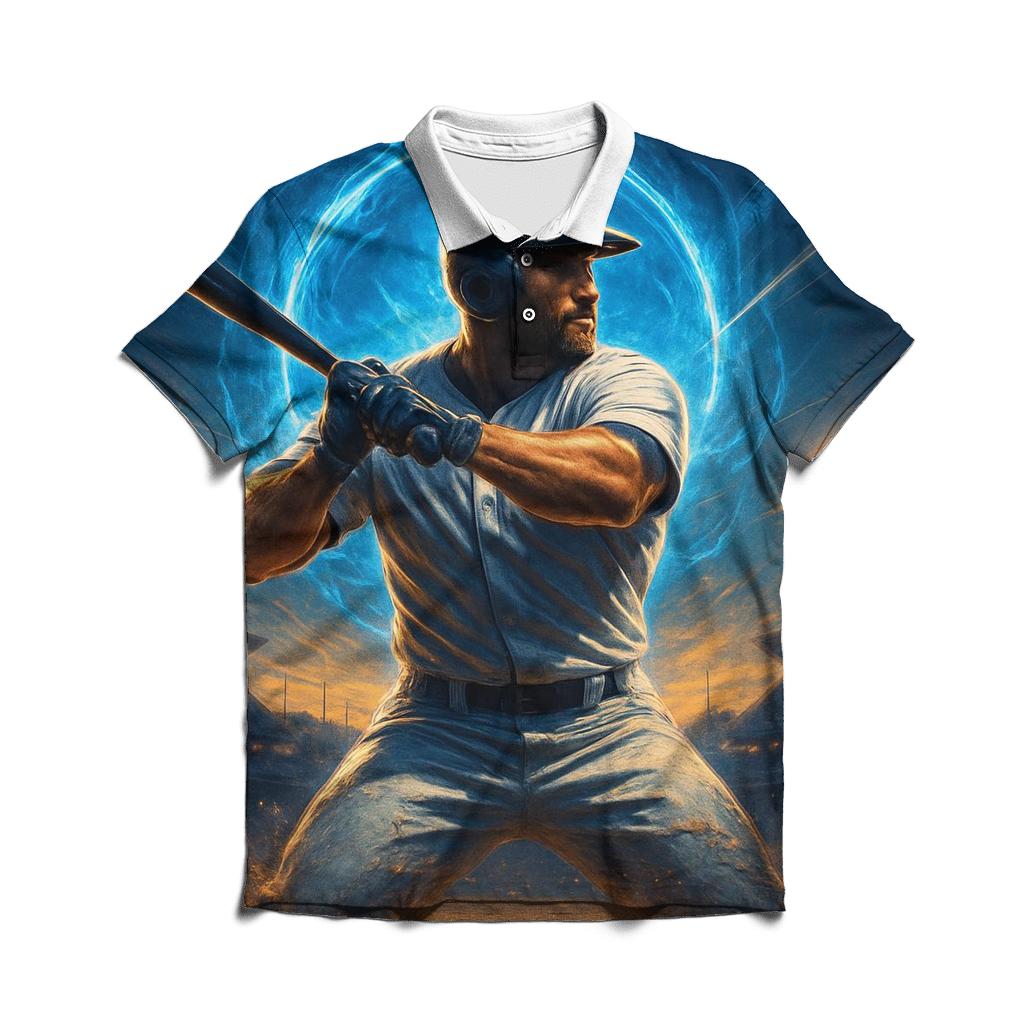 Heroic Batter Silhouette branded logo polo shirts
