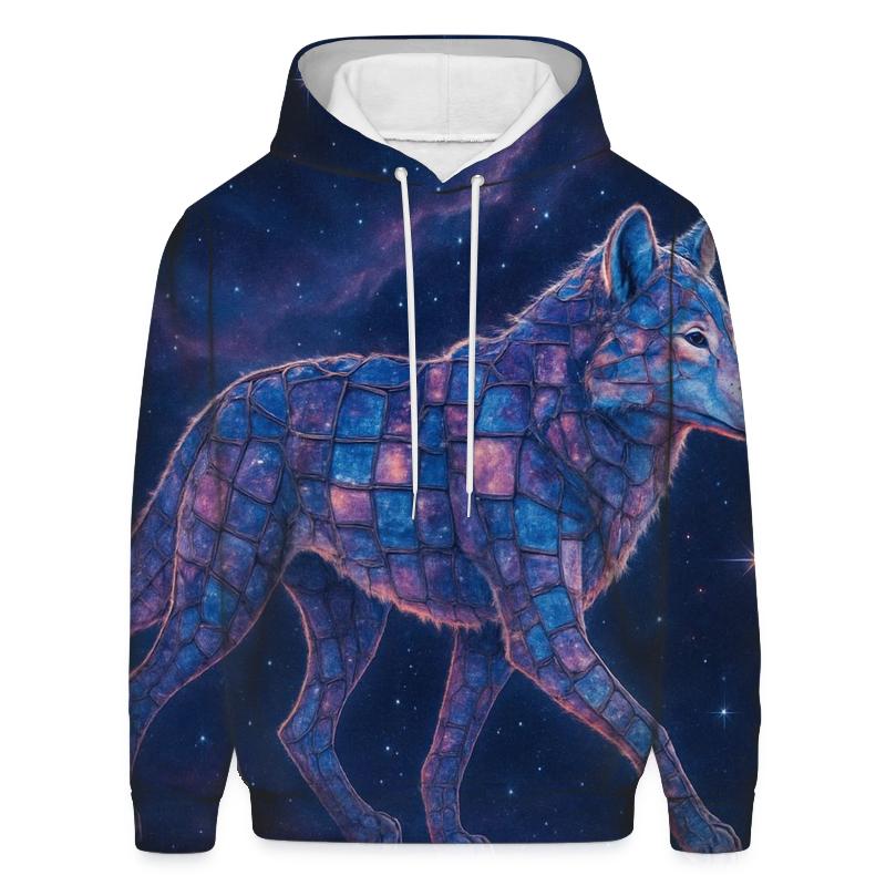 Starlit Mosaic Wolf hoodie designs