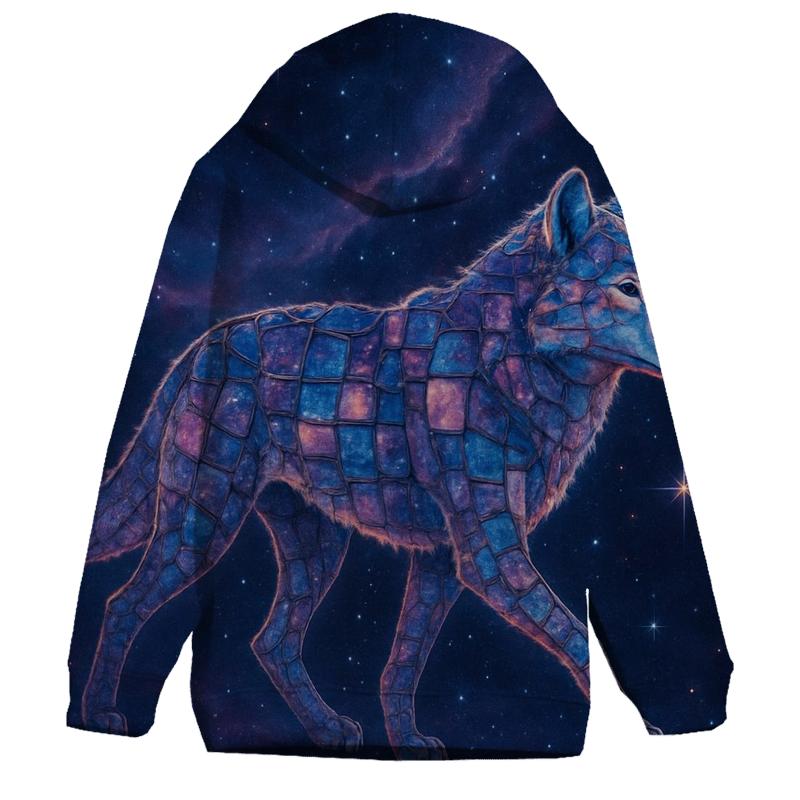 Starlit Mosaic Wolf hoodie designs