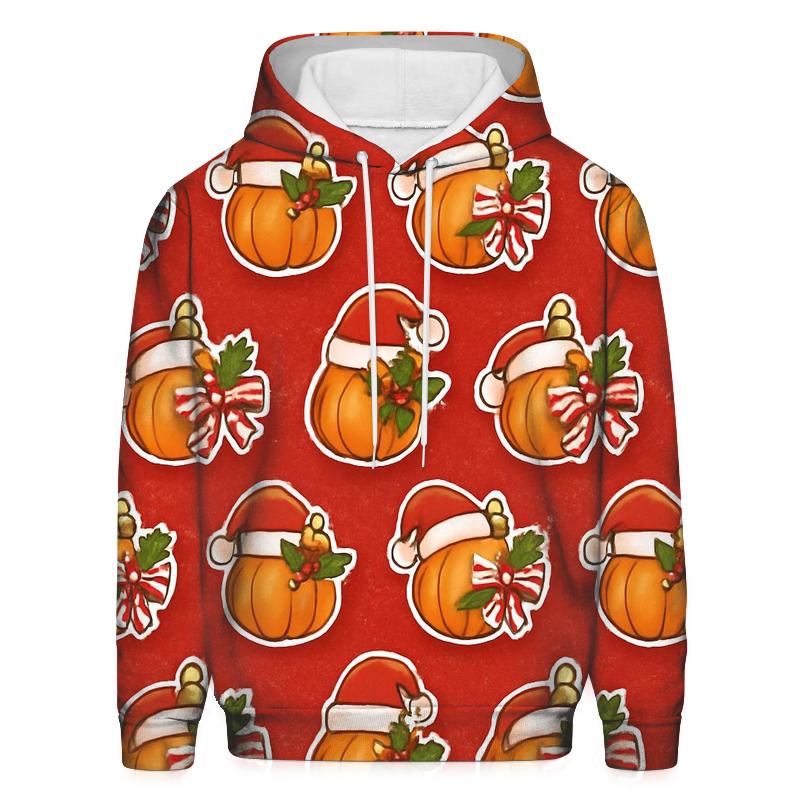 Santa Pumpkin Ornament Grid lightweight hoodies