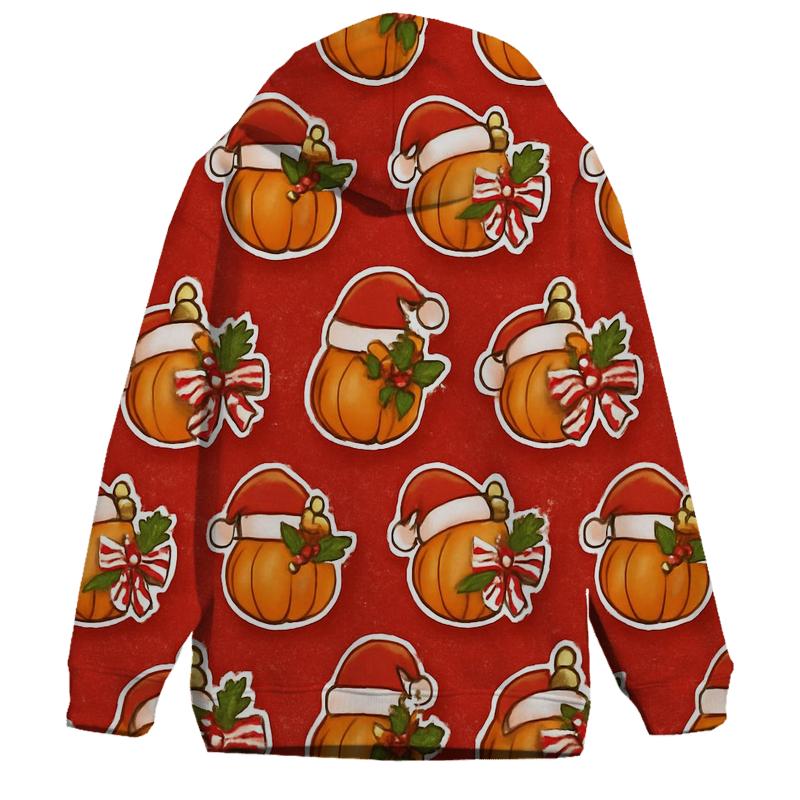 Santa Pumpkin Ornament Grid lightweight hoodies