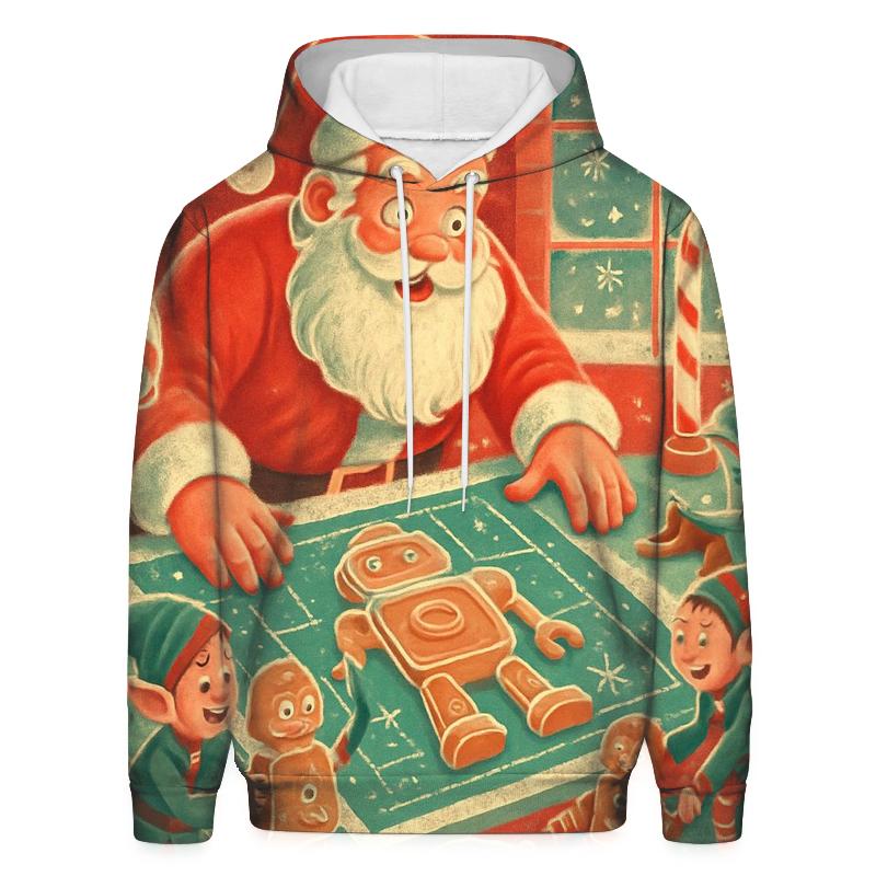 Santas Gingerbread Workshop designer hoodies