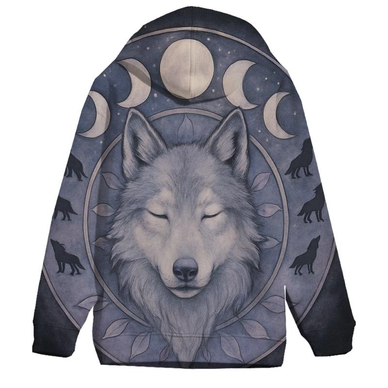 Spectral Mandala Wolf hoodie designs