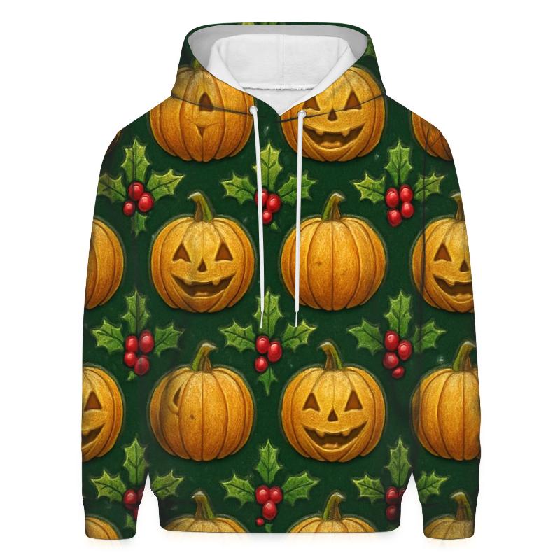 Holly Pumpkin Chevron Band hoodie trends