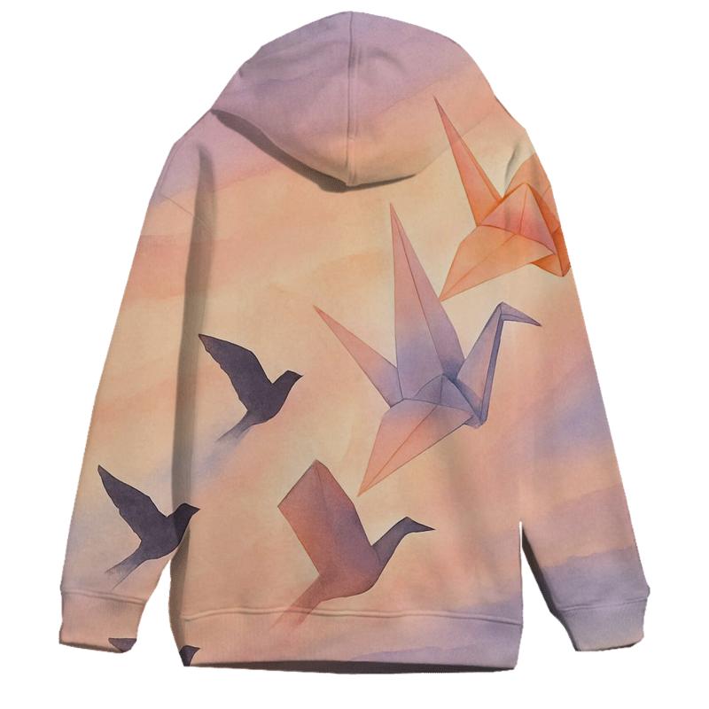 Paper Crane Sunset hoodie styles
