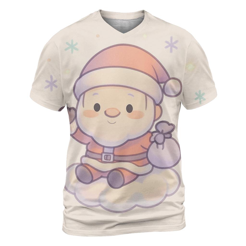 Chibi Candy Cloud Santa creative print fashion shirts