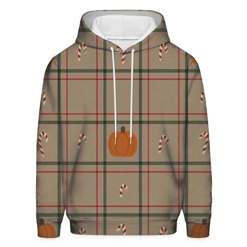 Gingham Pumpkin Plaid custom hoodies