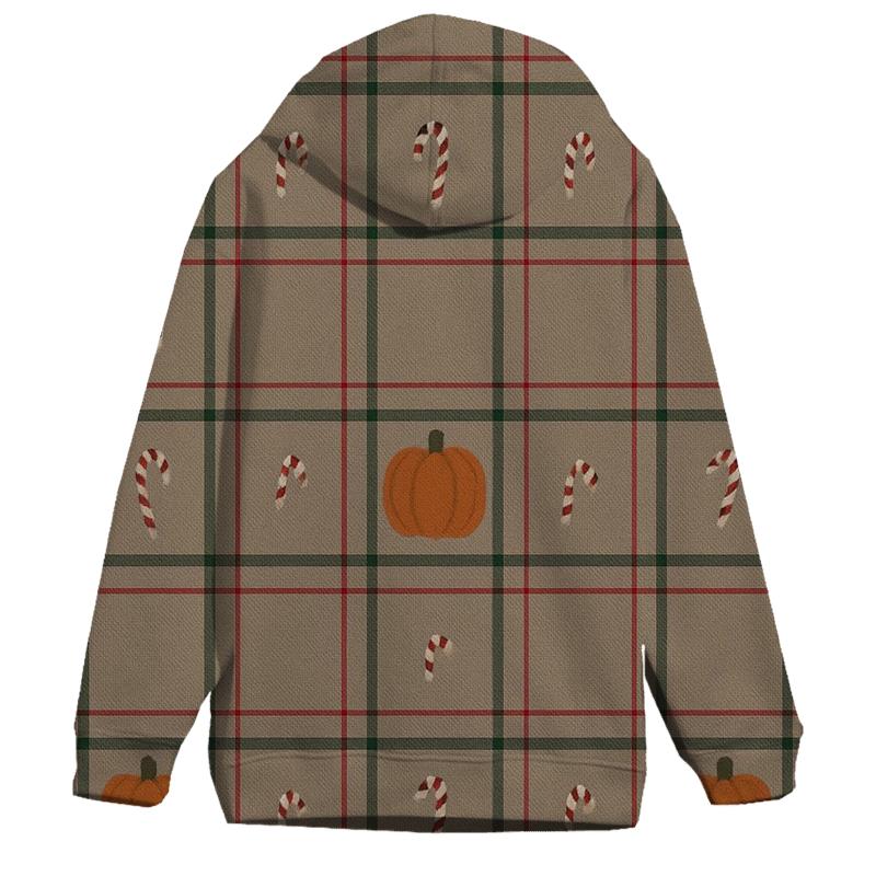 Gingham Pumpkin Plaid custom hoodies