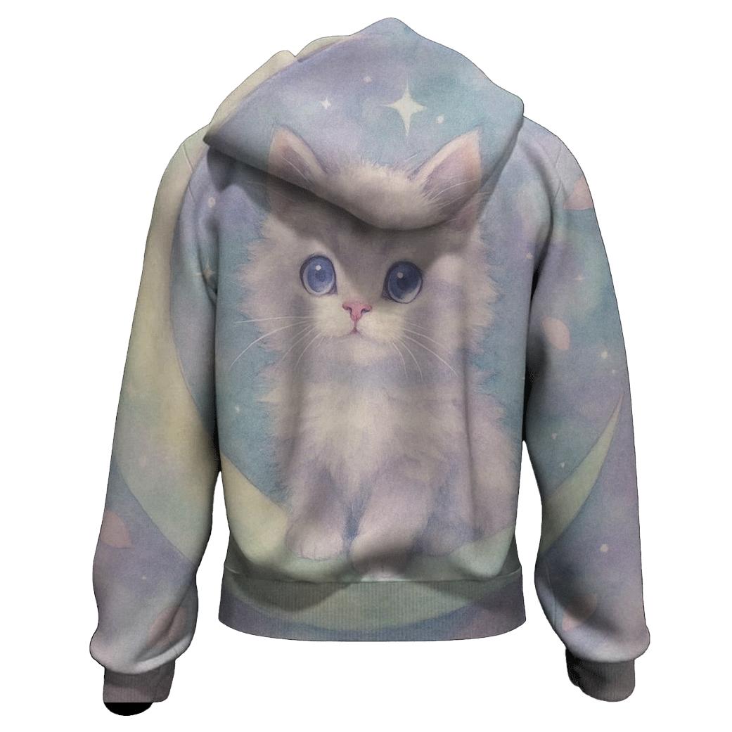 Stargazer Kitten Halo heavyweight hoodies
