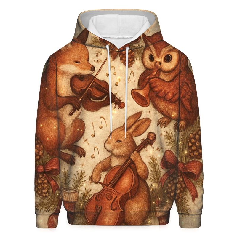 Wreath Of Woodland Choir zip-up hoodies