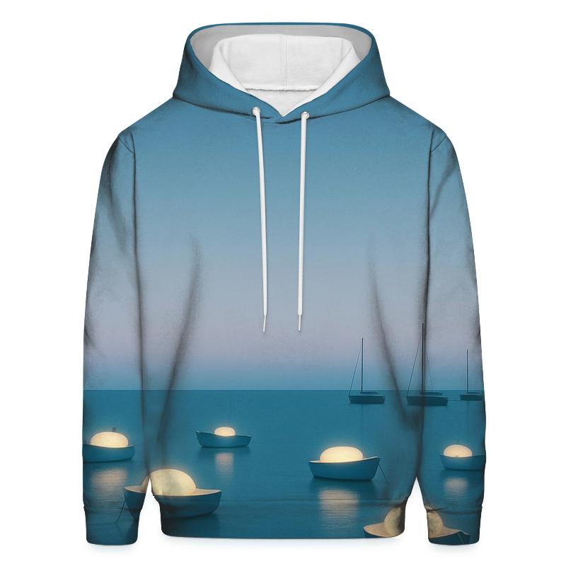 Serene Gradient Harbor zip-up hoodies
