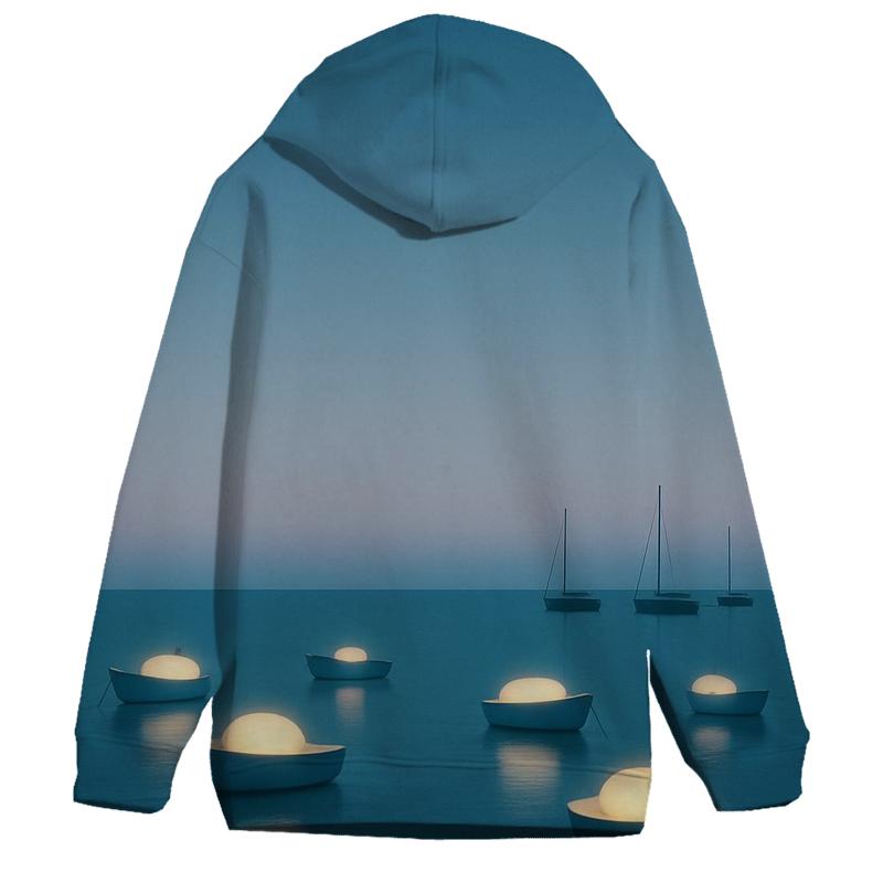 Serene Gradient Harbor zip-up hoodies