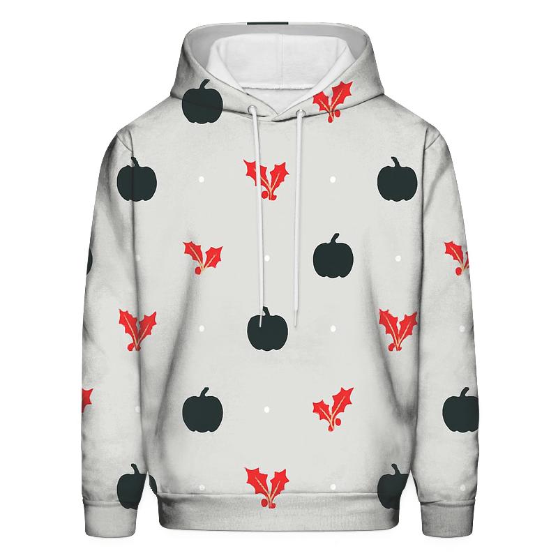 Minimal Pumpkin Silhouette Scatter lightweight hoodies