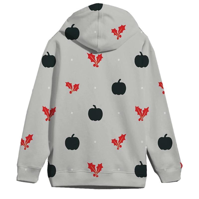 Minimal Pumpkin Silhouette Scatter lightweight hoodies