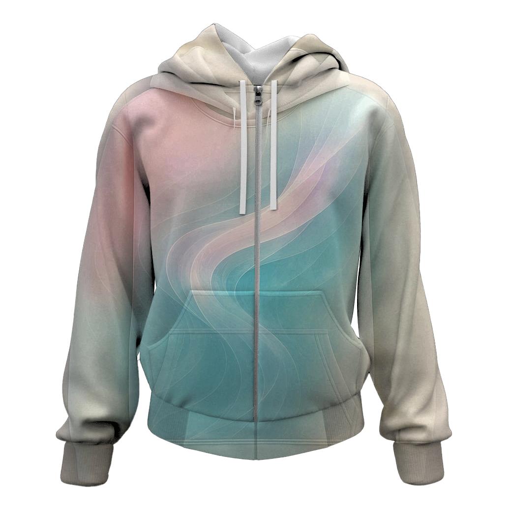 Aurora Ribbon Waves custom hoodies