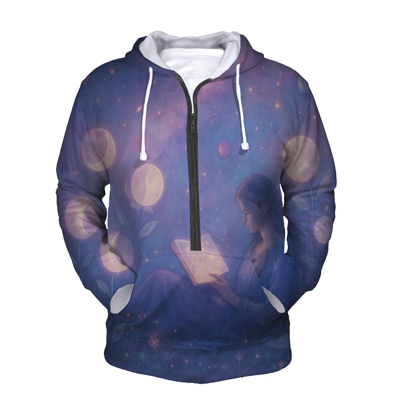 Quiet Moon Garden embroidered hoodies