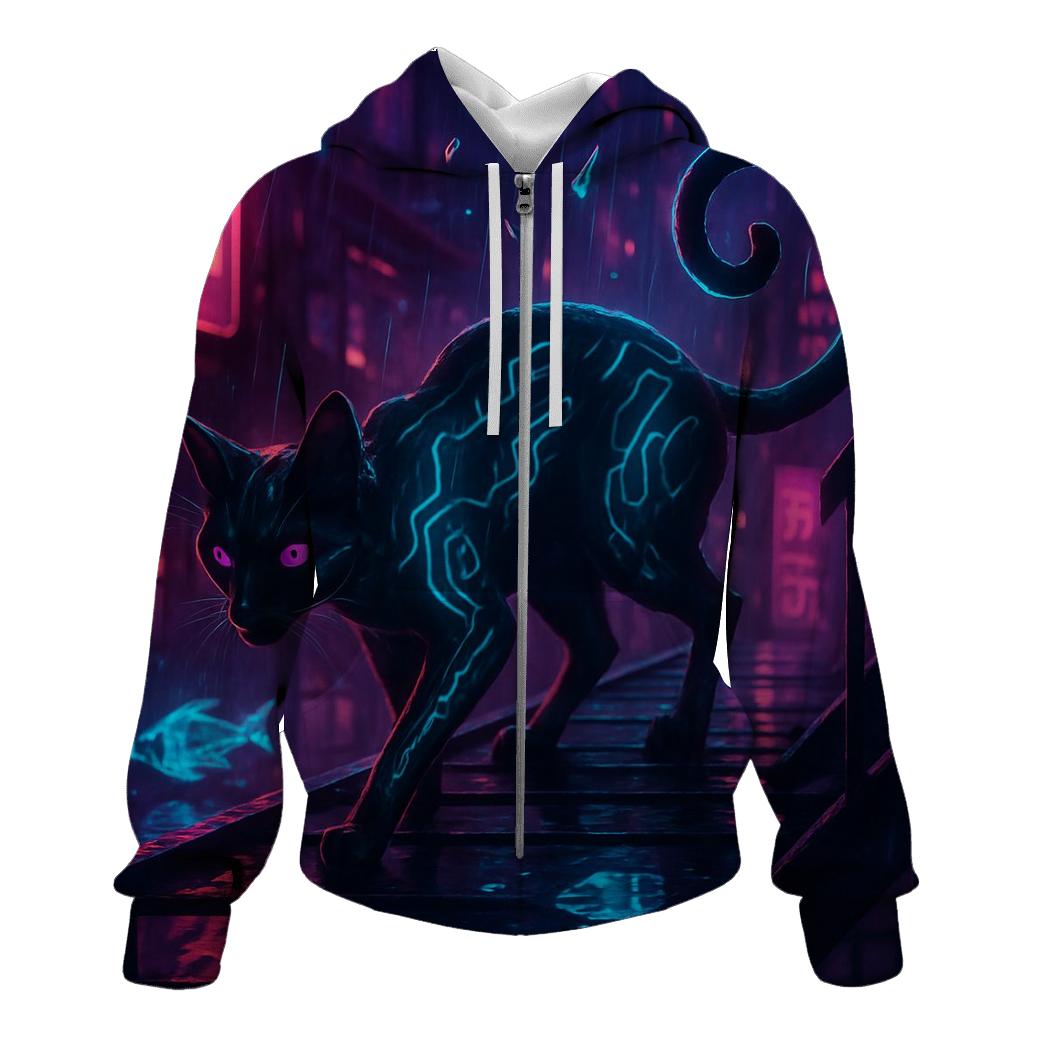 Neon Alley Nightwalker printed hoodies