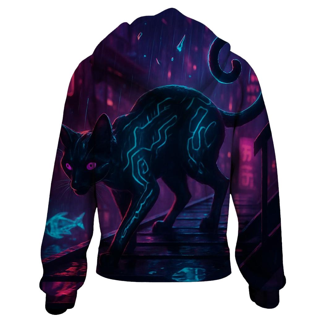 Neon Alley Nightwalker printed hoodies