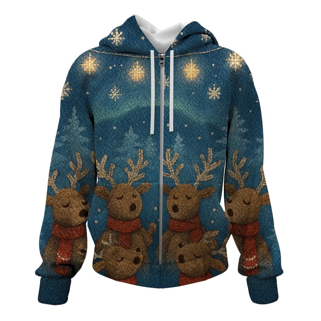Starlit Reindeer Choir hoodie designs