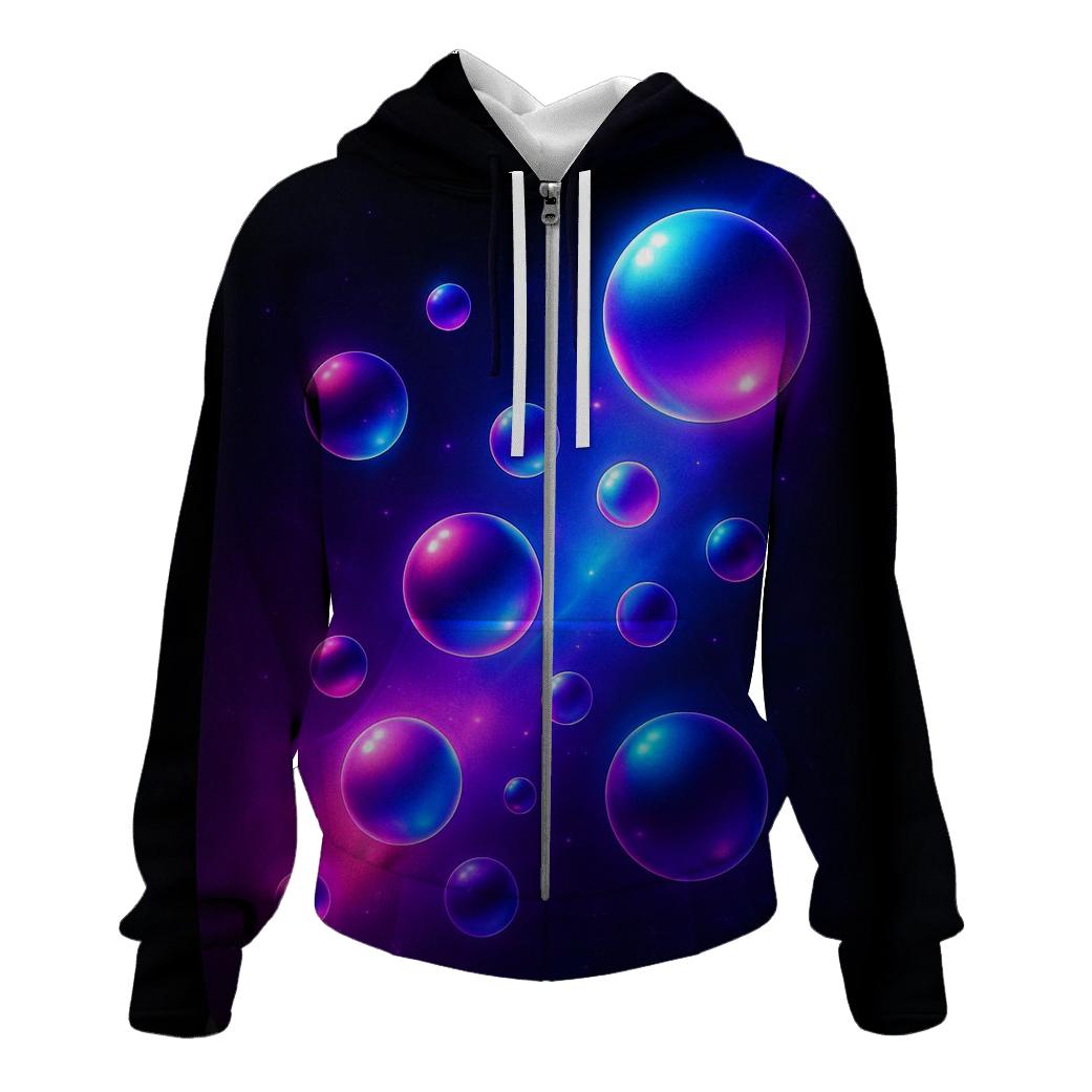Neon Tide Spheres embroidered hoodies