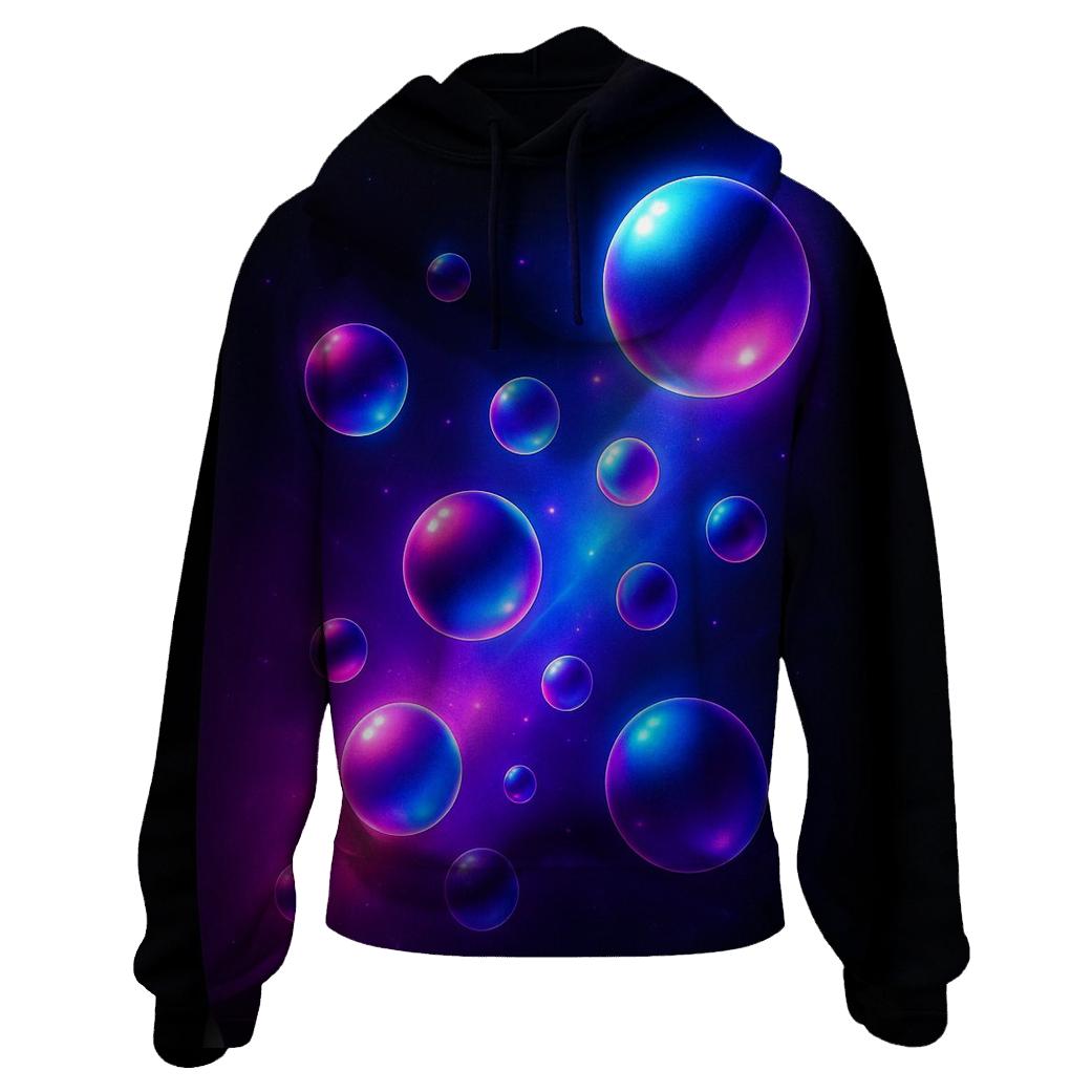 Neon Tide Spheres embroidered hoodies