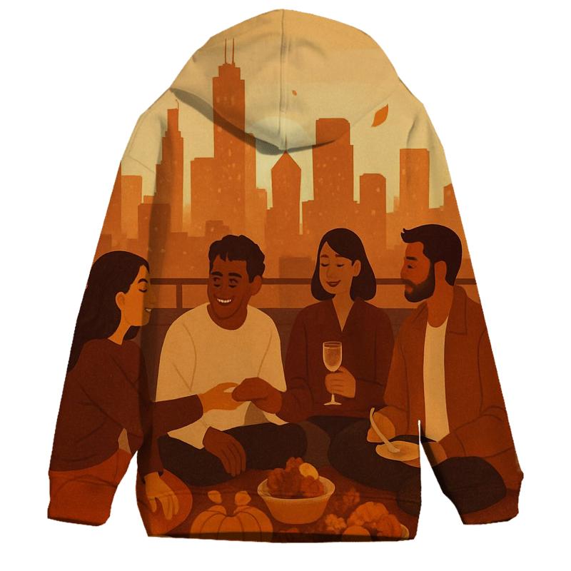 Golden Harvest Skyline graphic hoodies