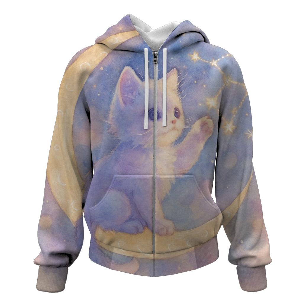 Stargazer Celestial Kitten custom hoodies