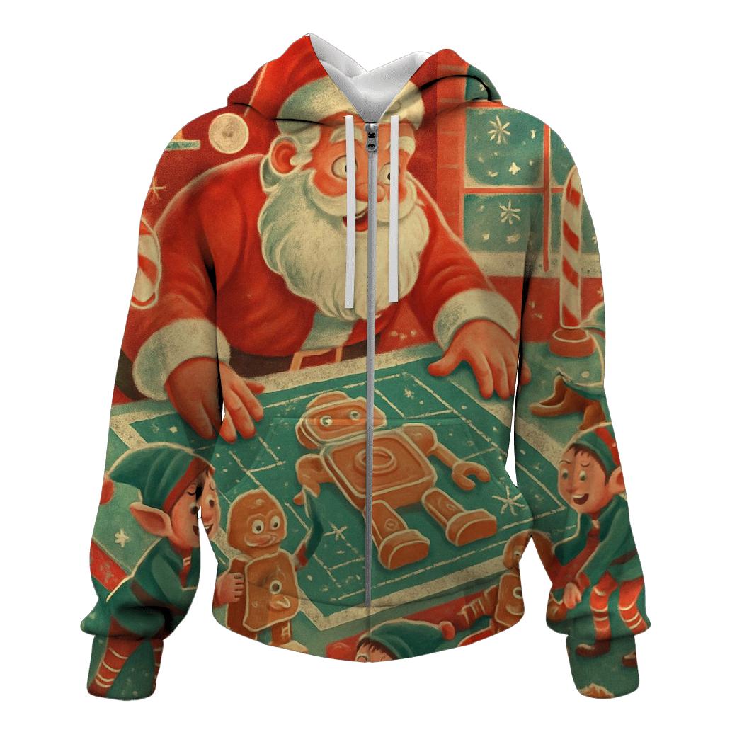 Santas Gingerbread Workshop graphic hoodies