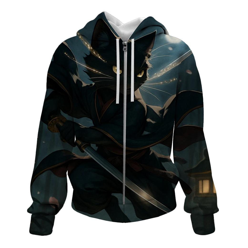 Samurai Night Sentinel graphic hoodies