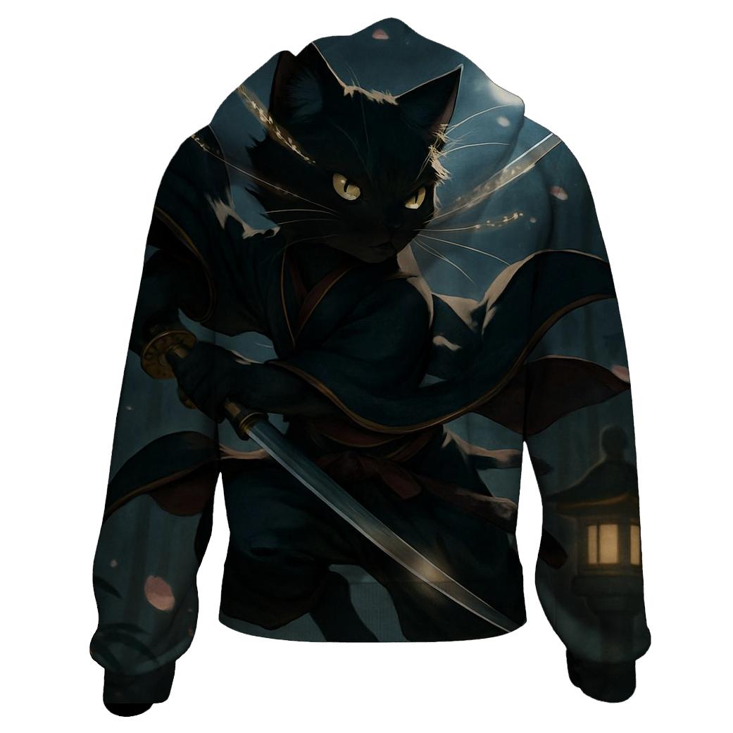 Samurai Night Sentinel graphic hoodies