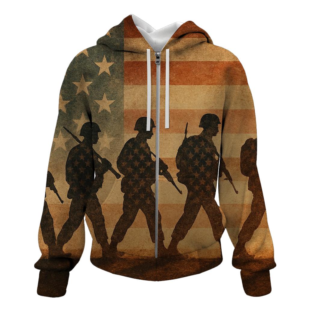 Veteran Mosaic premium hoodies