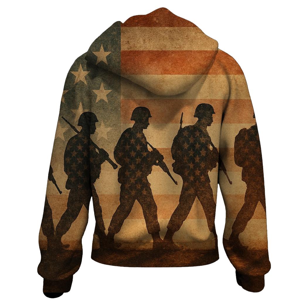Veteran Mosaic premium hoodies