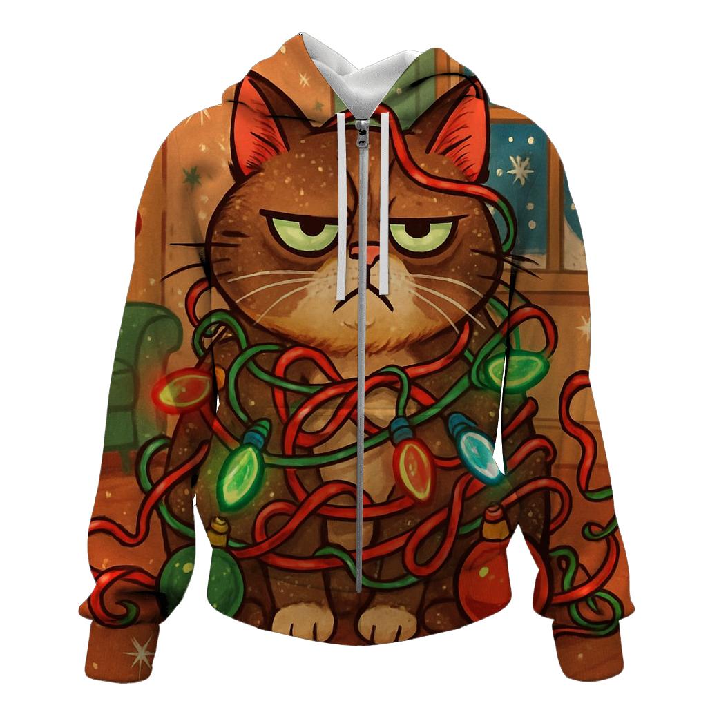 Grumpy Cat Tangled Lights custom hoodies