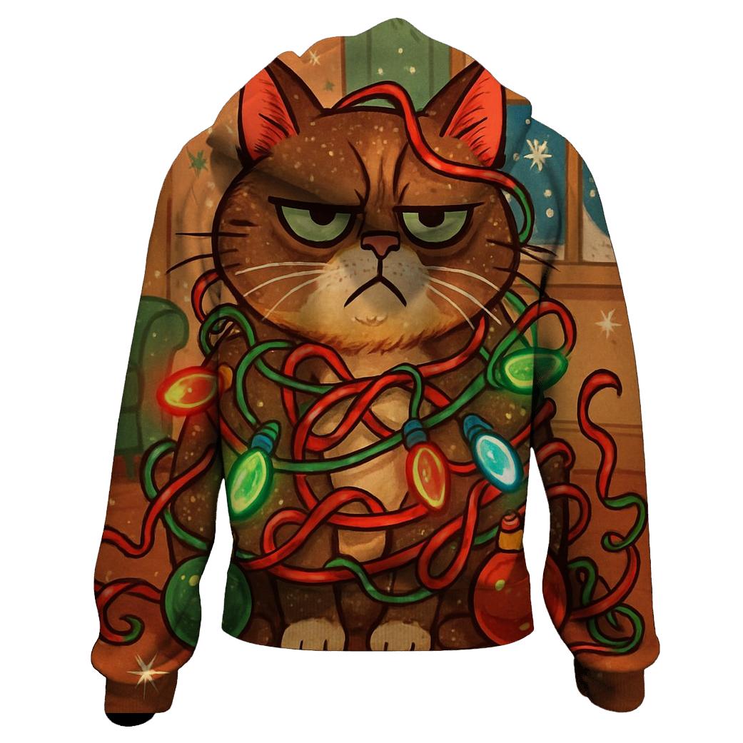 Grumpy Cat Tangled Lights custom hoodies