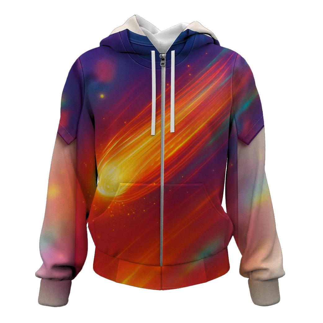 Chromatic Comet Stream zip-up hoodies