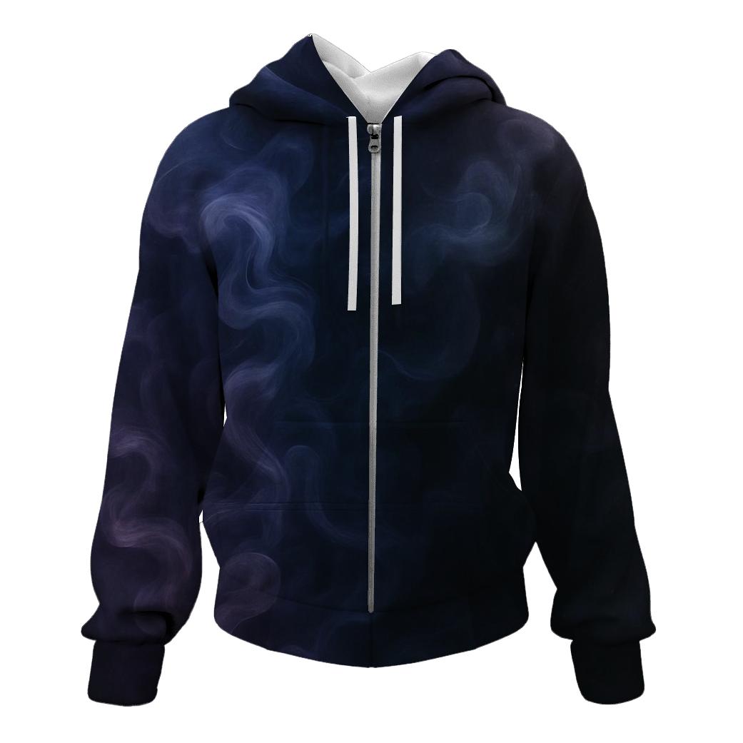 Luminous Smoke Drift printed hoodies