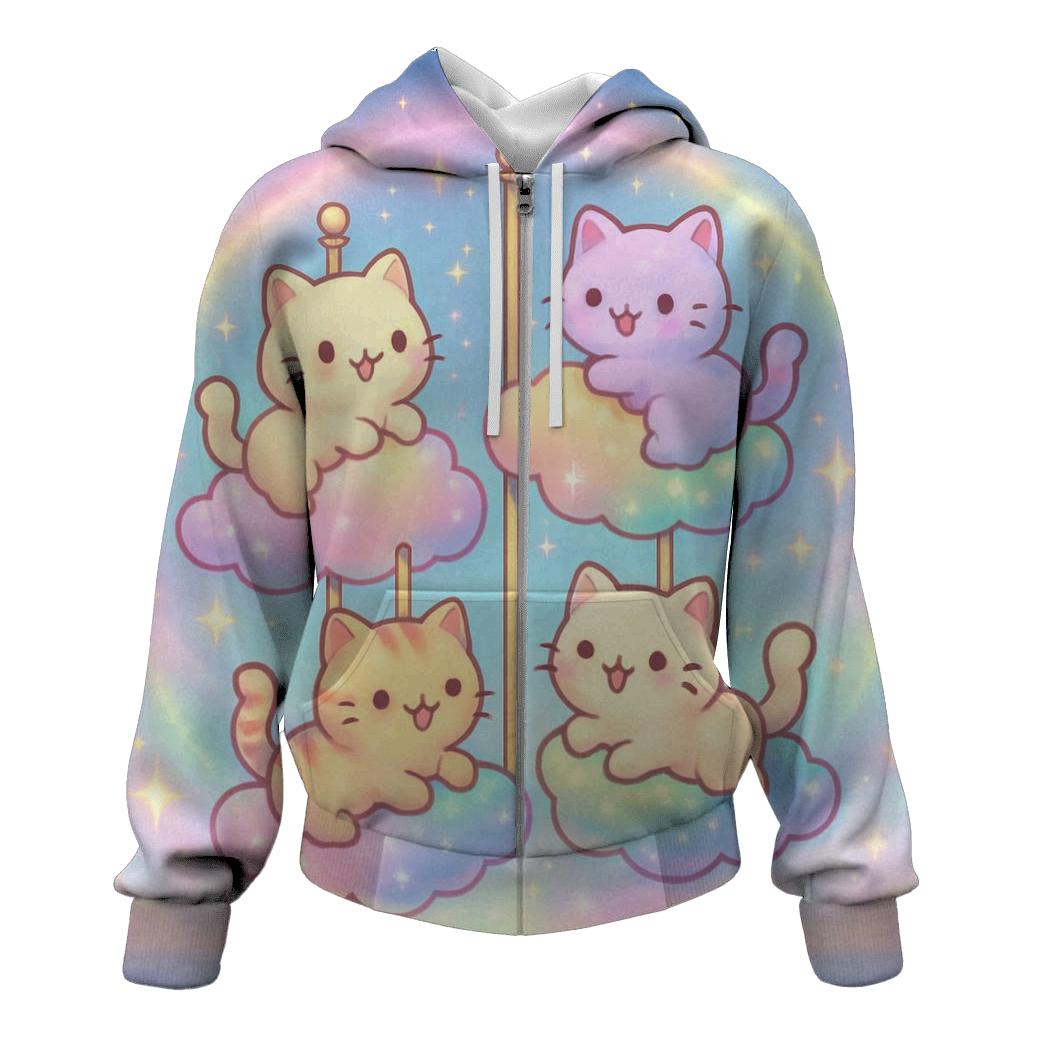 Carousel Cloud Kittens hoodie designs
